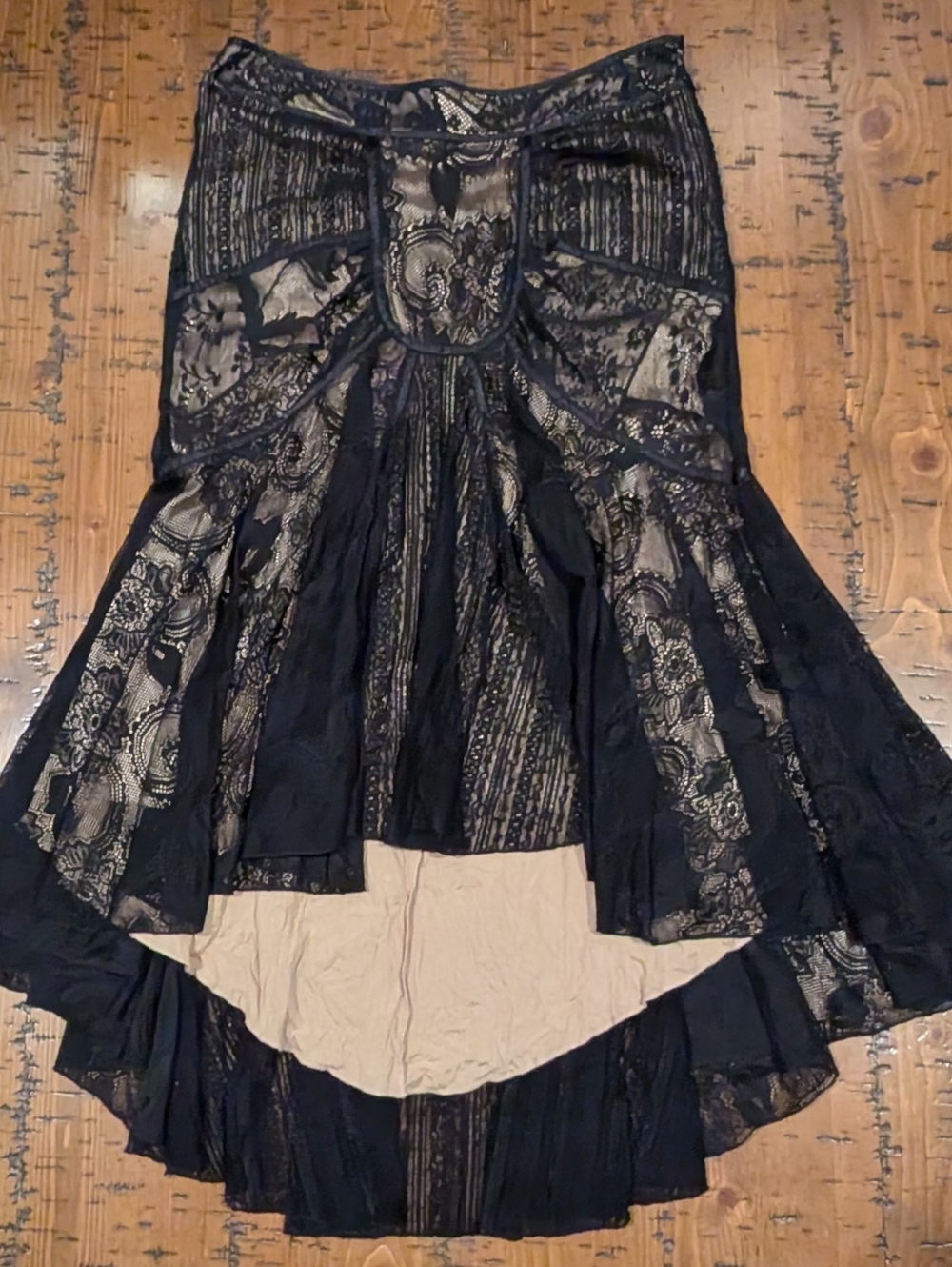 Bebe S  Lace High-Low Skirt